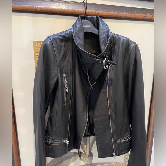 AllSaints Bales Leather Jacket - Picture 3 of 11